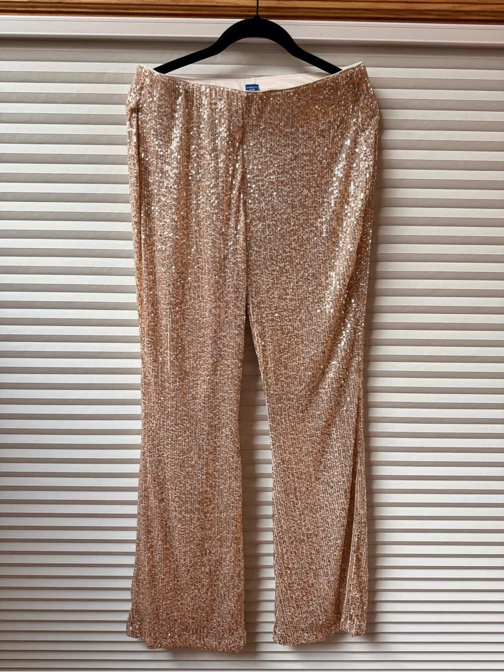 Old Navy Sequin Flare Pants in Champagne